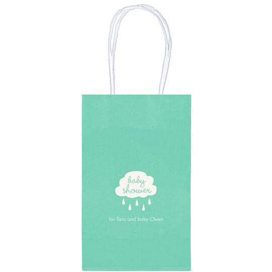 Baby Shower Cloud Medium Twisted Handled Bags
